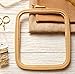 Nurge Square Embroidery Hoop - Plastic Cross Stitch Frame for Needlepoint & Embroidery - Adjustable Craft Hoop - Beige - No:3 (Medium)