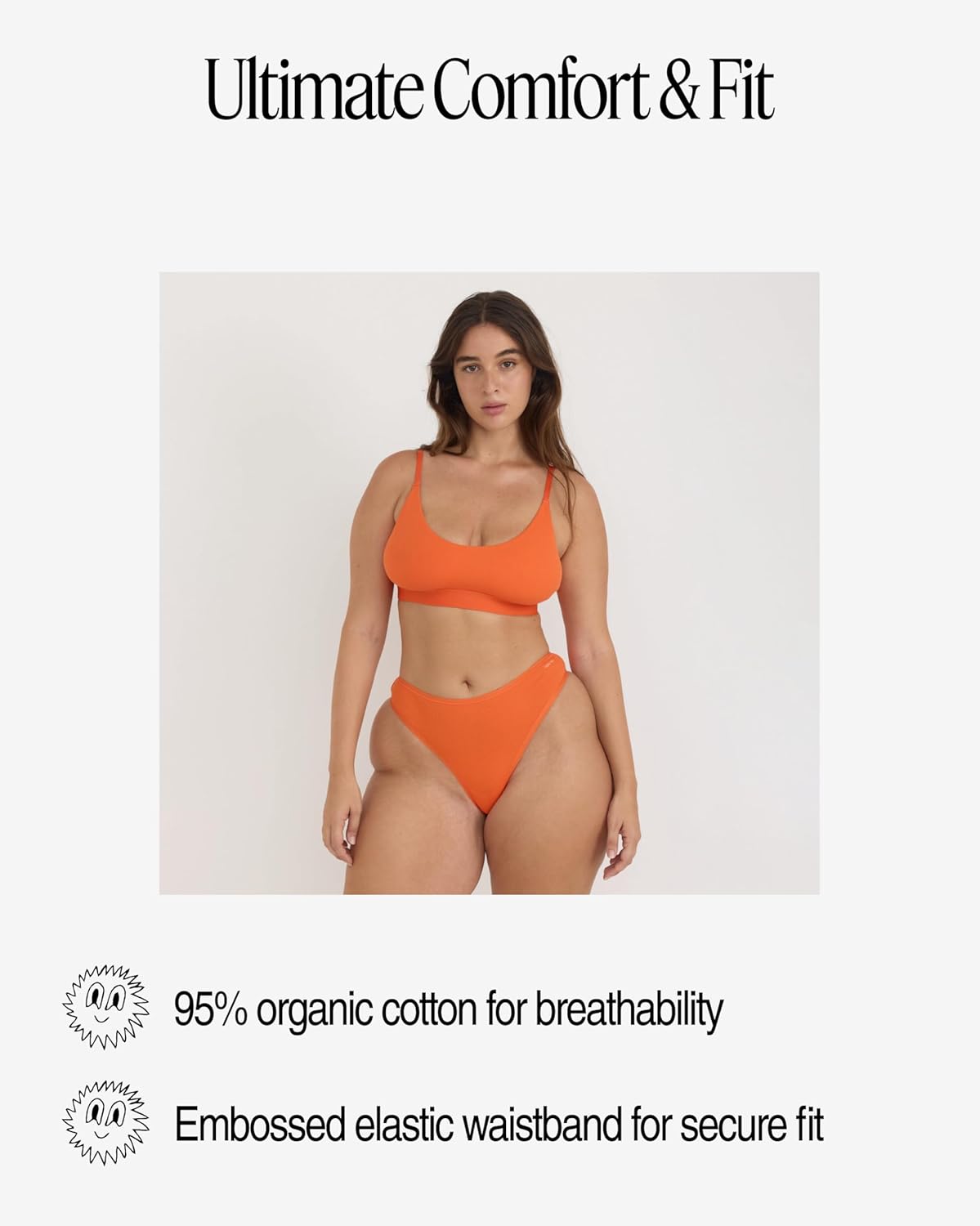 Organic Basics womens Core Ribbed Cotton Thong Underwear - Image 3