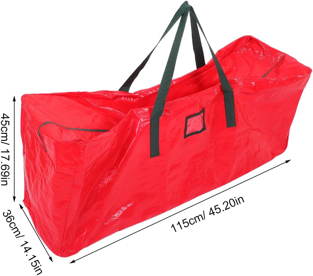 Xmas Christmas Tree Storage Bag Waterproof Heavy Duty PE Red