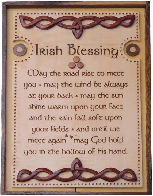 Royal Tara Wooden Wall Plaque With Old Irish Blessing Design