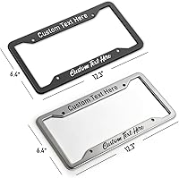 Vista 2 de Metal Custom License Plate Frame - Rust-Proof Aluminum Car License Plate Holder for Front or Rear - Automotive Exterior Car Accessories for Women