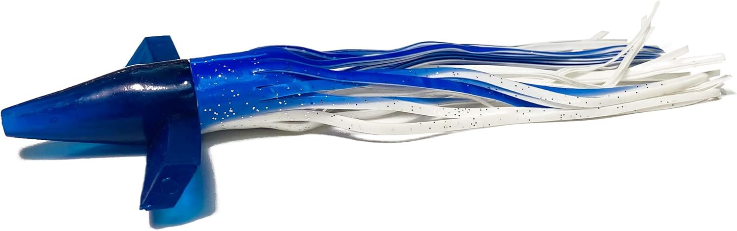 EatMyTackle Blue and White Bird Teaser for Saltwater Fishing - Trolling Lure
