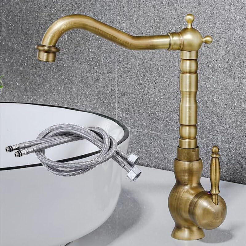 Robinet cuivre or mitigeur lavabo salle de bain vasque MESKEL