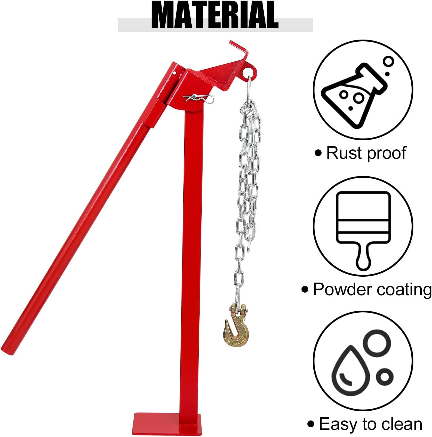 Fencing T-Post Puller – Easily Removes Studded Fence T-Posts & More – All Steel Construction and Corrosion Resistant Powder Coat Finish,Basic Type