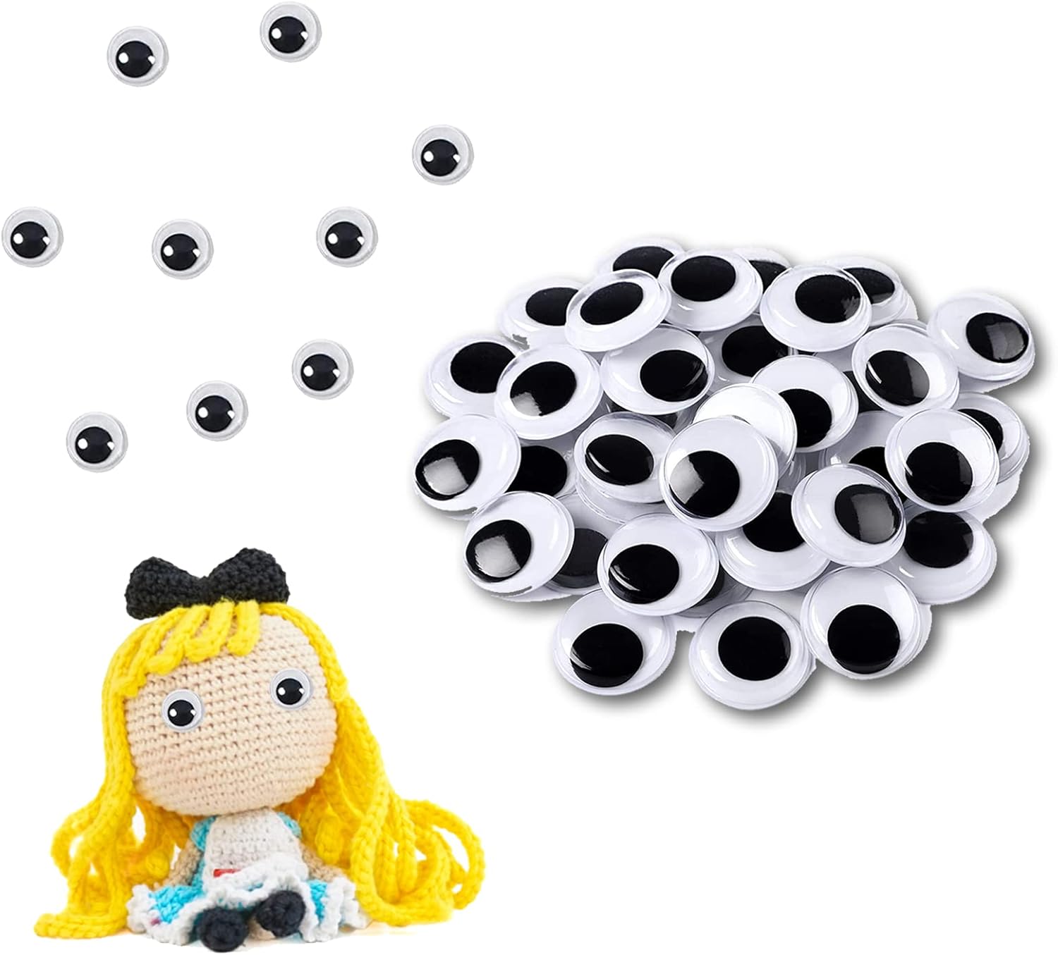 Stick on Googly Eyes for Crafts, Small Sticky Googly Eyes for Crafting