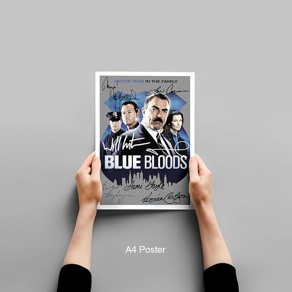 Memorabilia Blue Bloods Cast Signed Autograph Signature A4 Poster Photo Print Photograph Artwork Wall Art Picture TV Show Series Season DVD Gift (A4 Poster Only)