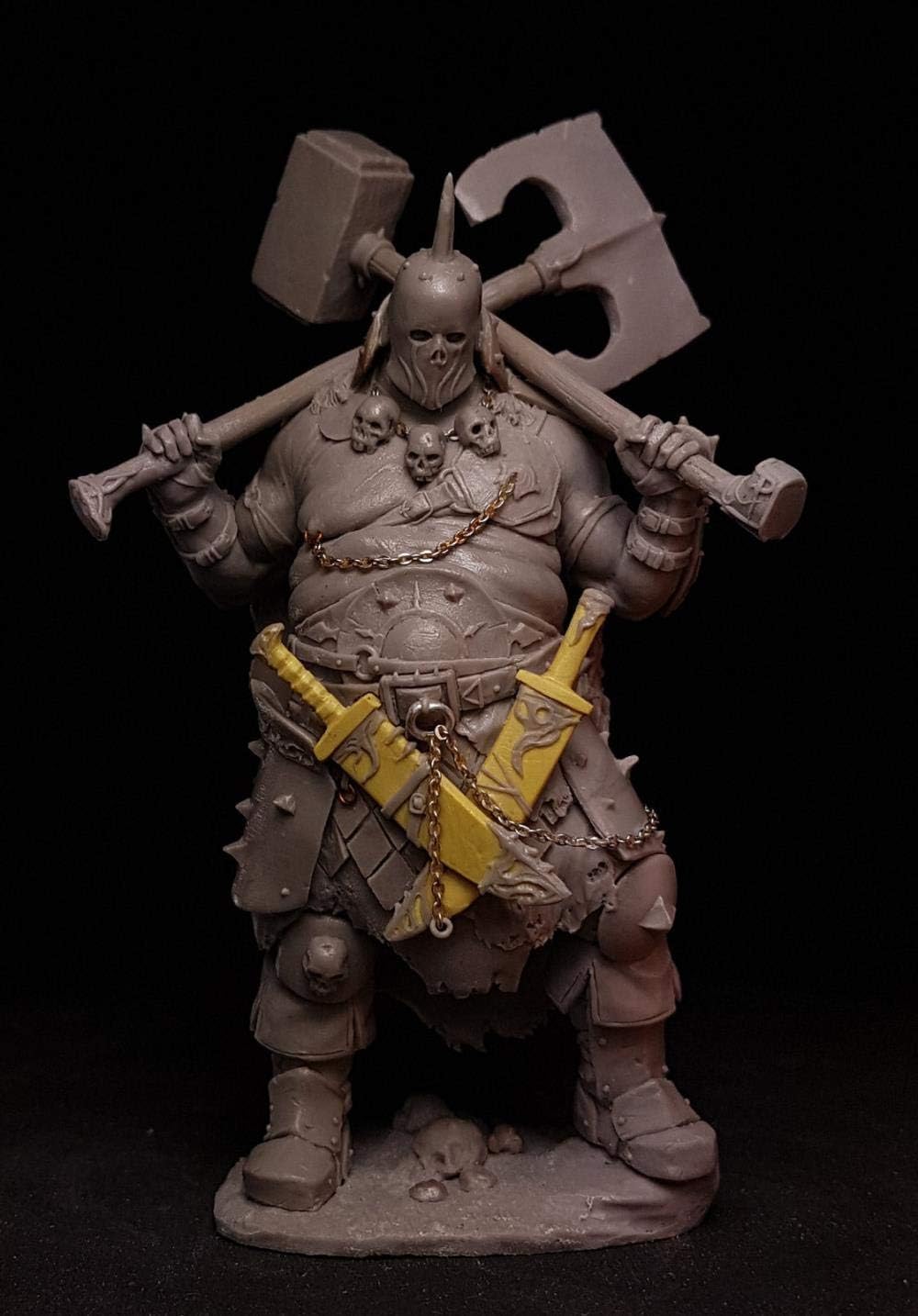 1/24 75Mm Ancient Orc Stand with Sword 75Mm Resin Figure Model Kits Miniature Gk Unassembly Unpainted