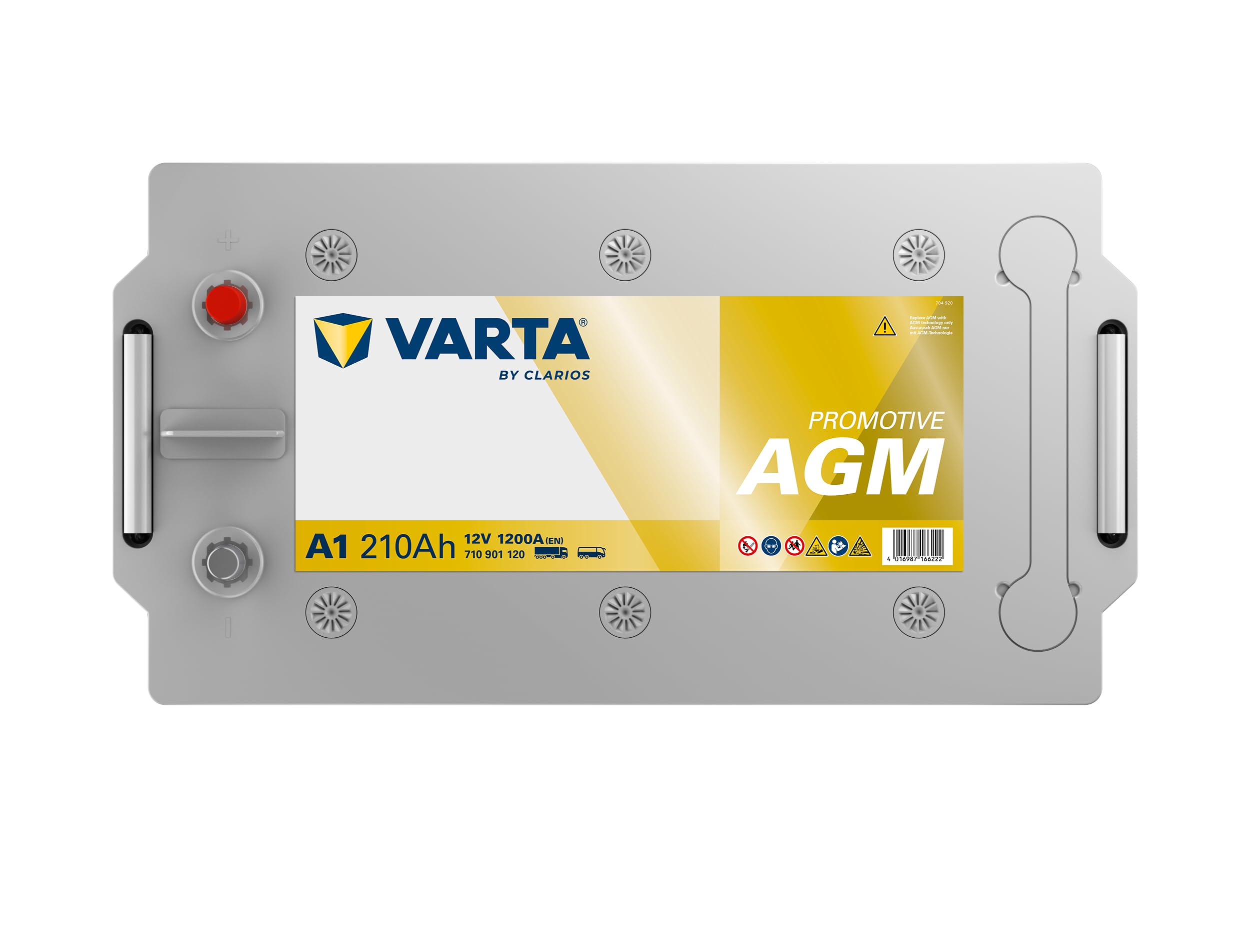 Batterie VARTA ProMotive AGM A1-12V 210Ah 1200A - 710901120 - Pour camions avec besoins énergétiques élevés