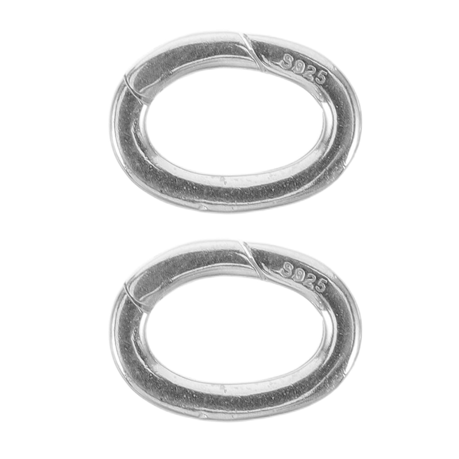 SUPVOX Cierres de Joyería de Resorte Ovalados 10mm X 13mm 2 Piezas, Conectores de Plata 925 para Pulseras y Collares Diy, Cierre Seguro y Versátil para Fabricación de Joyas