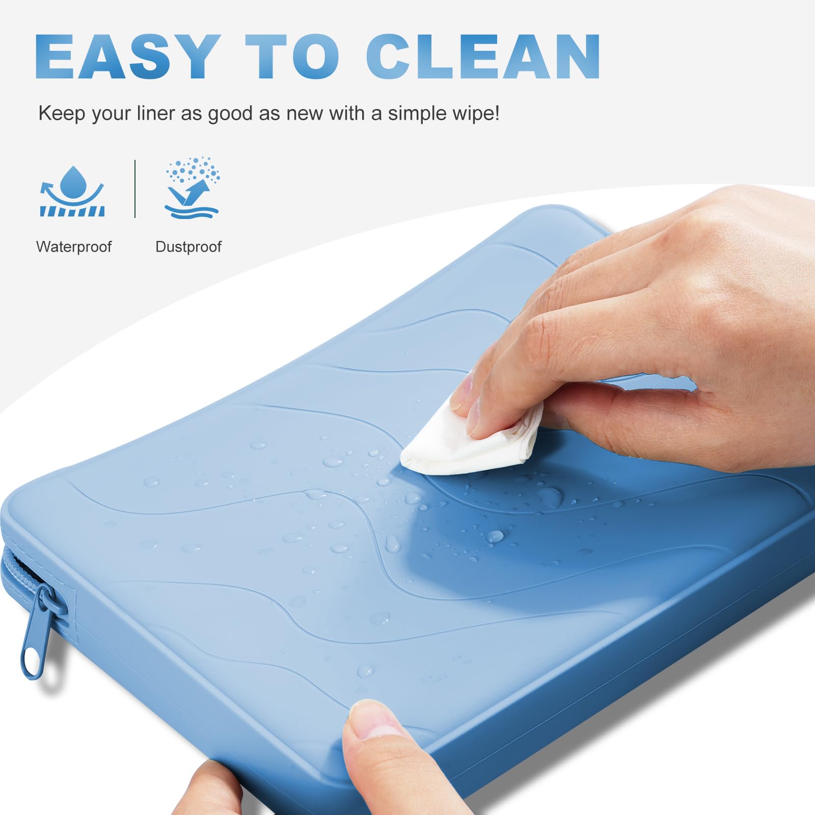 Dadanism 6-7 Pouces Housse Protectrice en Silicone pour 7" All-New Kindle Paperwhite et Kindle Colorsoft Signature Edition, 6" K-indle/K-indle Oasis/E-Reader, Bleu Bondi