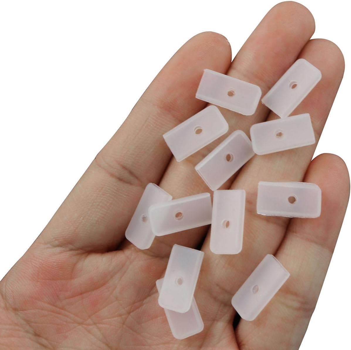 XGNG 120PCS 6mm Collar Corset Spiral Boning Tips End Caps for Sewing Polyester Boning, White