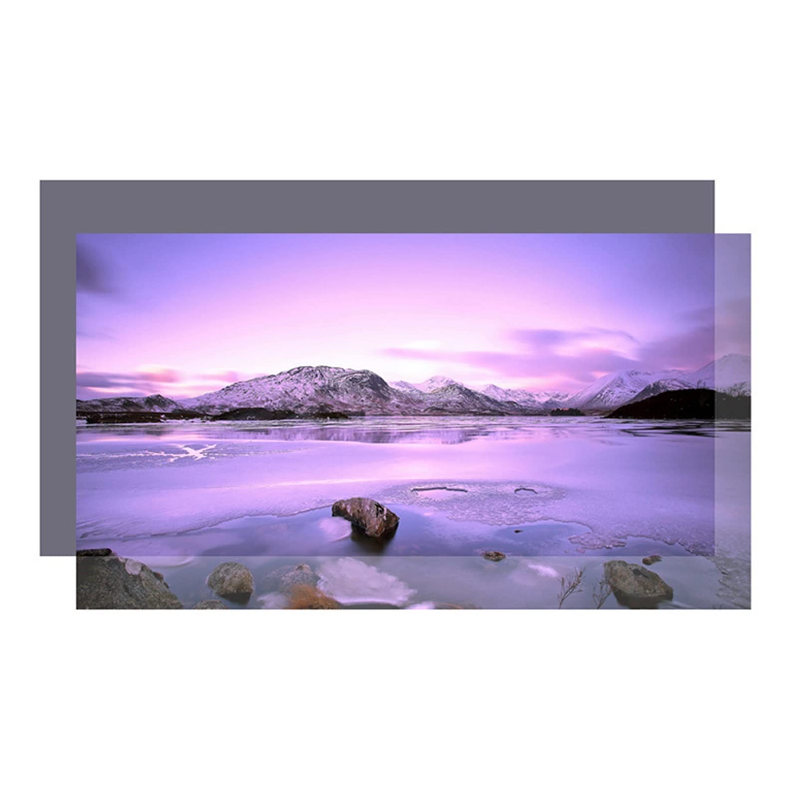 Myuyee 60 100 120 Inch High Brightness Projector Screen Reflective Fabric Cloth Screen Projection Screen Gaming, Office (84 Inch)