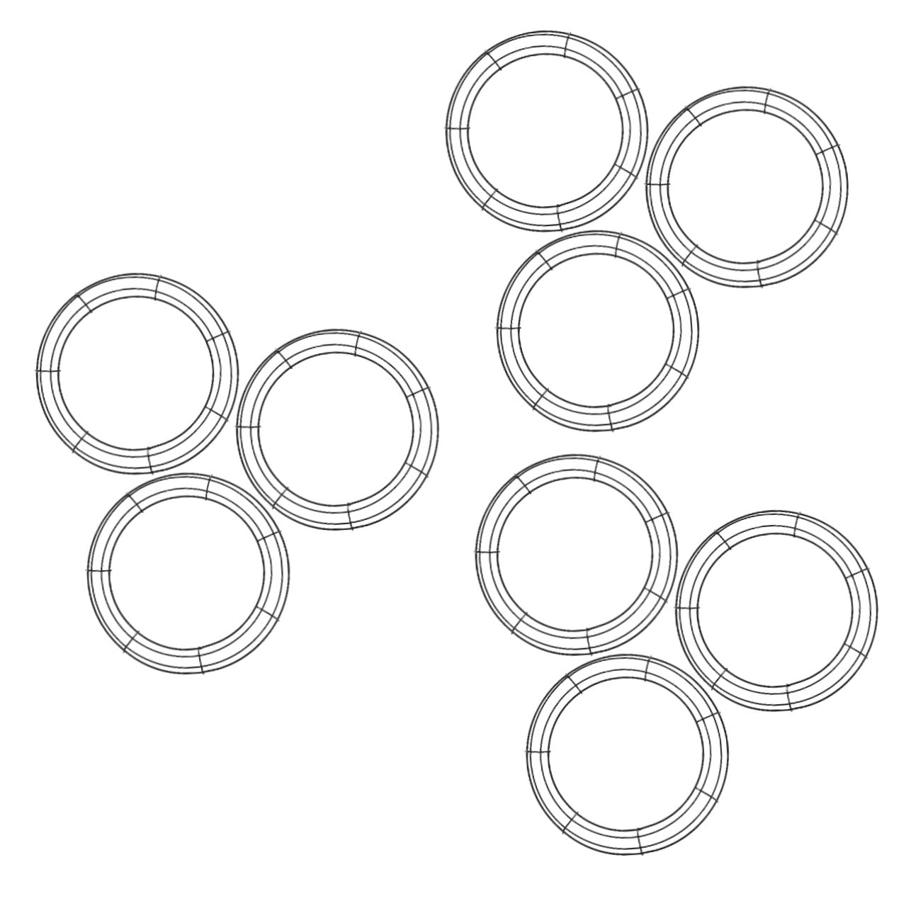 PRETYZOOM 9 STK Girlande Reifen Draht Kranz Blumenkranz Ringe zum Aufhängen an der Wand Kranzrahmen zum Basteln Ruhm girlanden Weihnachten weinachtskranz DIY Dekorschleife Eisen Black