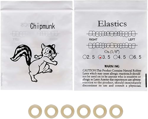 Miniatura 8 de Angzhili 10 bolsas de goma ortodóntica dental, bandas elásticas de goma, suministro de ortodoncia (18 pulgadas)