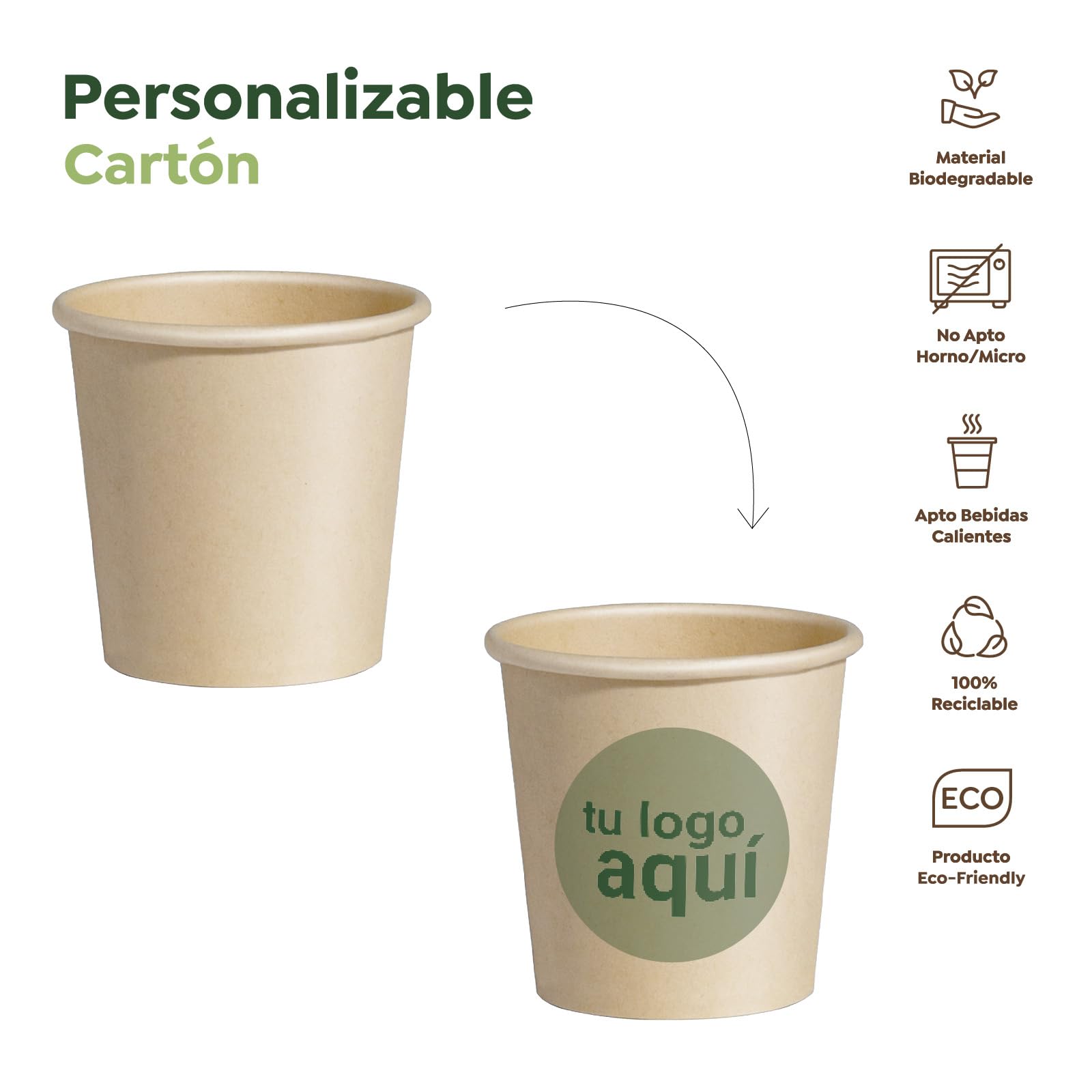 MAXI PRODUCTS - Vasos Café Desechables Kraft - Vasos Cartón - Vasos Desechables Catering - Vasos Café para Llevar - APTO BEBIDAS CALIENTES Y FRÍAS (120 cc, 200 unidades)