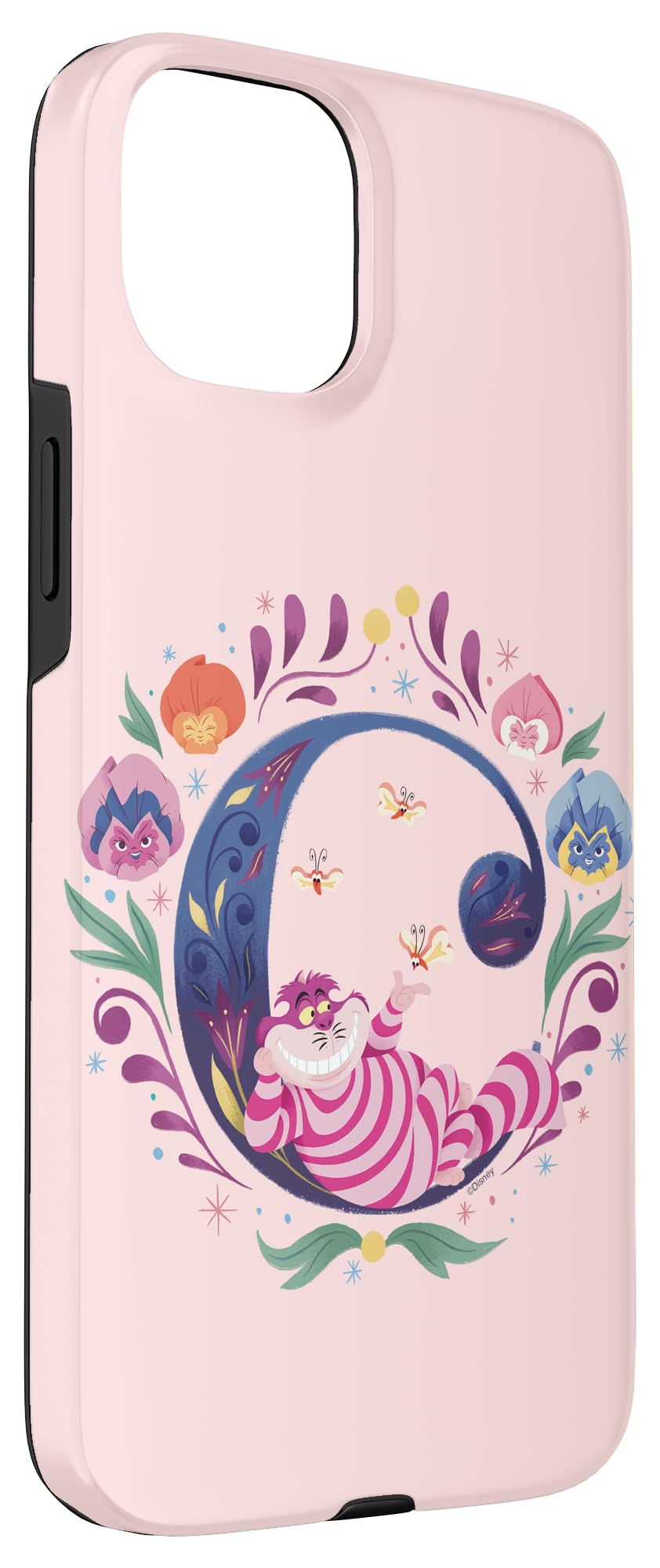 Custodia per iPhone 15 Plus Disney Alfabeto Monogramma Lettera C per Stregatto