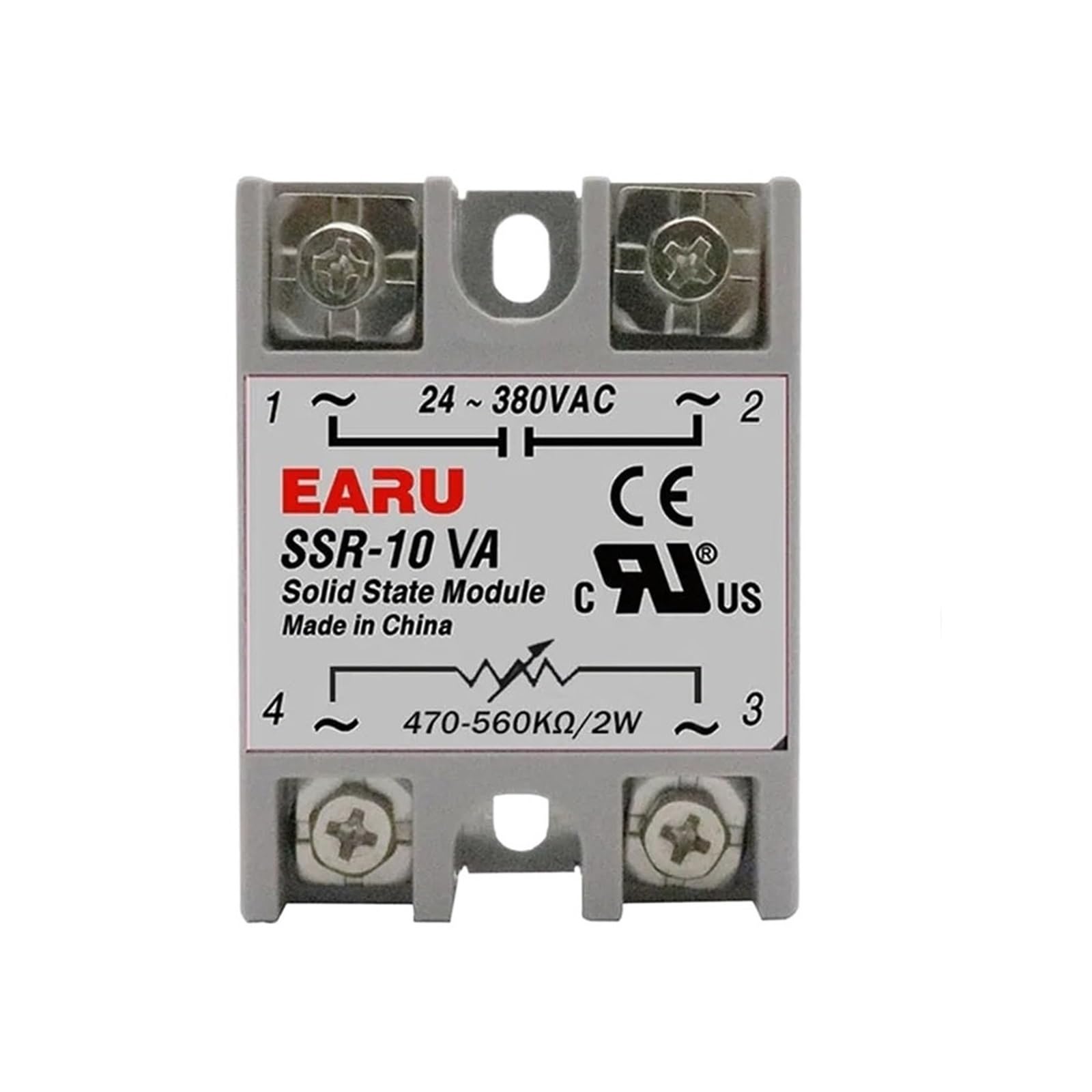 Relés 2 Unidades SSR-10VA SSR-25VA SSR-40VA SSR Relé de Estado sólido Regulador de Voltaje Salida CA 24-380 V + Potenciómetro para Controlador de Temperatura PID (Relé de Estado só
