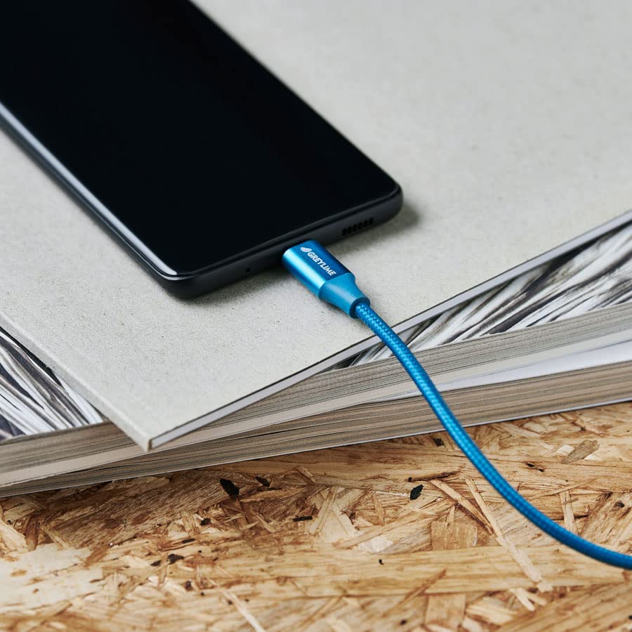 GreyLime USB-C to USB-C Braided Cable Blue 1 m / 3.3 ft, 1 metre - Image 4