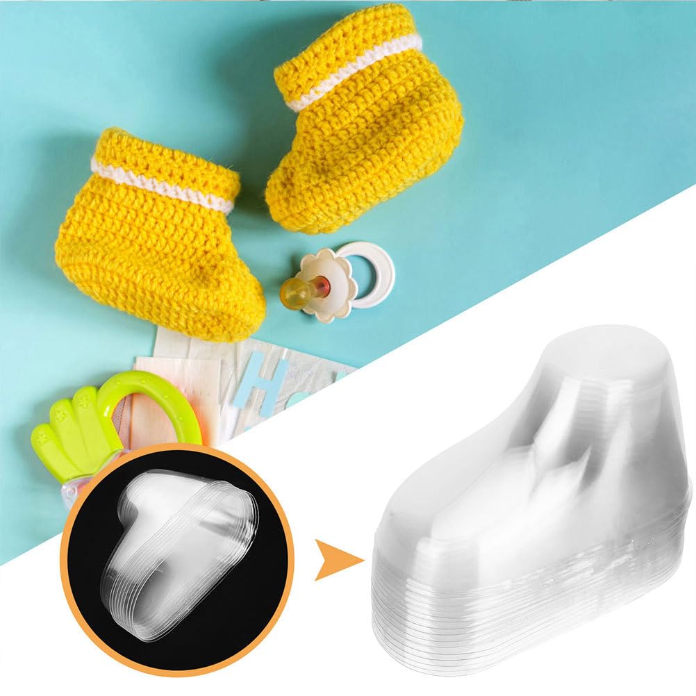 Amosfun Modello Di Piedini Per Bambini Supporto Per Display Scarpe Da Bambino E Calzini Forma Trasparente Per Stivaletti E Scarpine Neonata Per Negozio E Casa 100 Pezzi
