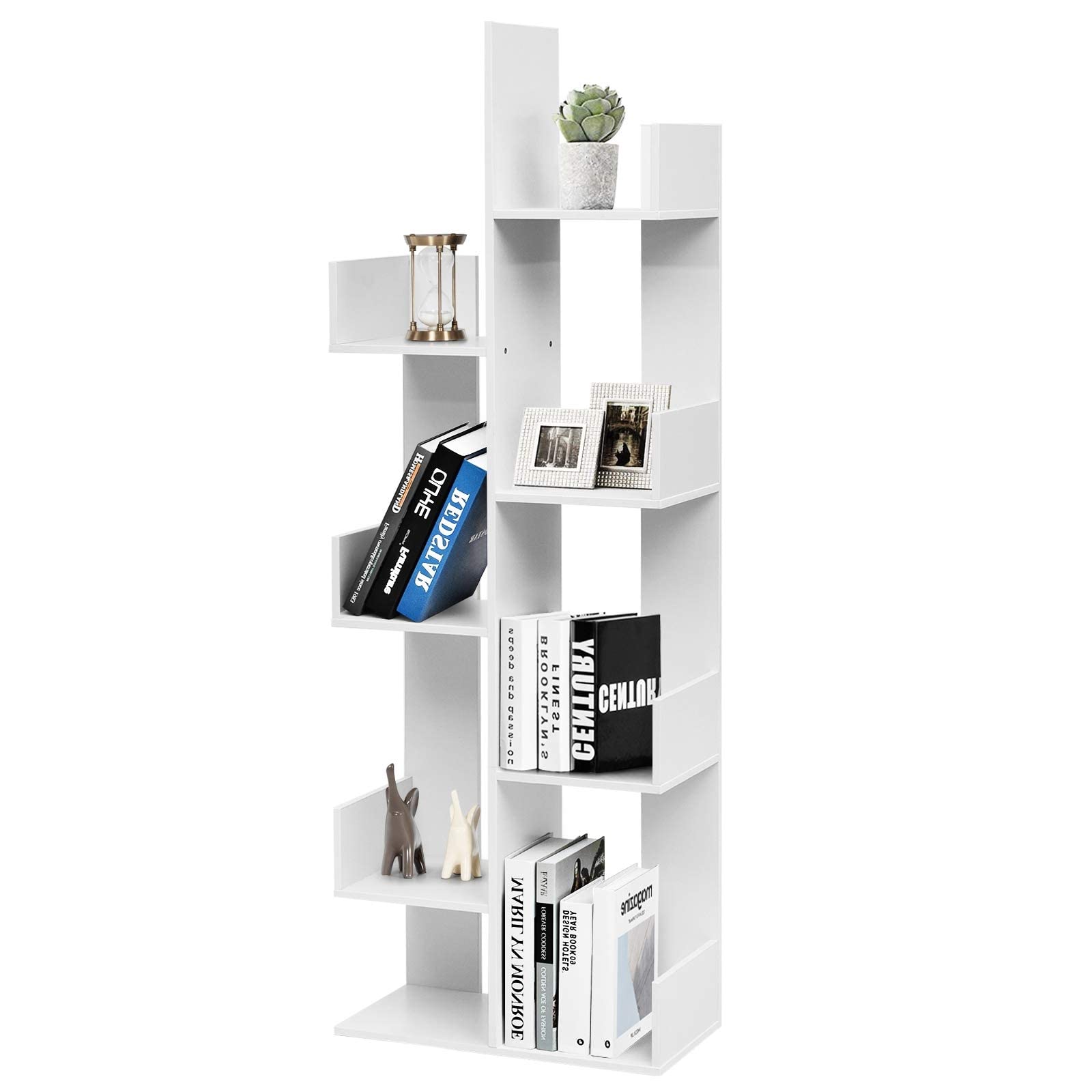 Amazon.com: IFANNY 8 Shelf Bookshelf, Wood Bookcase, Free Standing