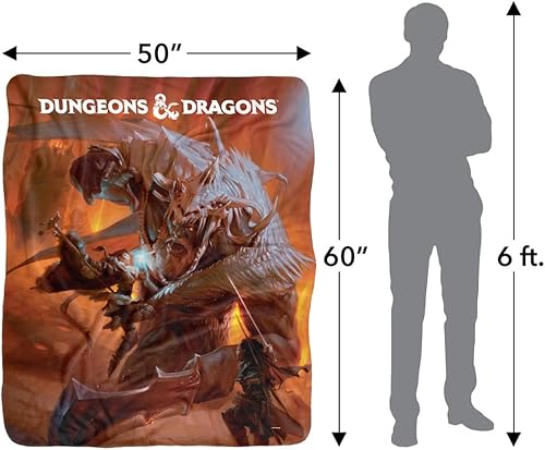 Miniatura 5 de Dungeons and Dragons Player's Handbook Art Silky Touch Sherpa Back Super Soft Throw Blanket