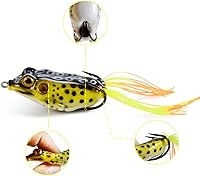 Vista 2 de Supertrip Topwater Frog Crankbait Tackle Crank Bait Bass Soft Swimbait Señuelos Crankbaits cebos de pesca de cebo duro (multicolores)