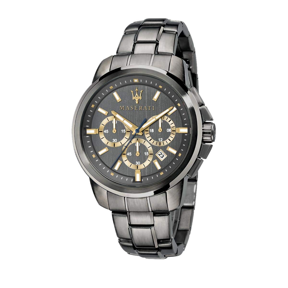 MaseratiReloj para Hombre, Colección Successo, con Movimiento de Cuarzo y función cronógrafo, en Acero y pvd Gris - R8873621007