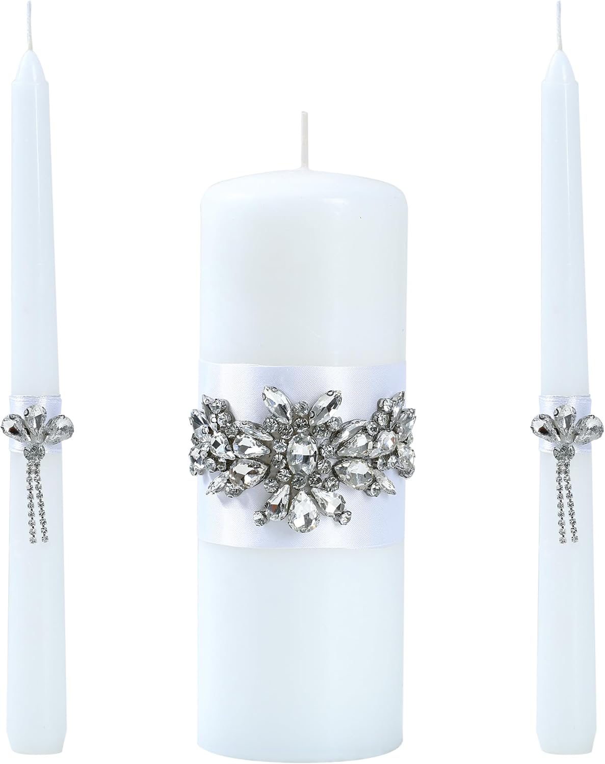 Unity Wedding Candle Set - 1 Pillar & 2 Taper Candles for Ceremony