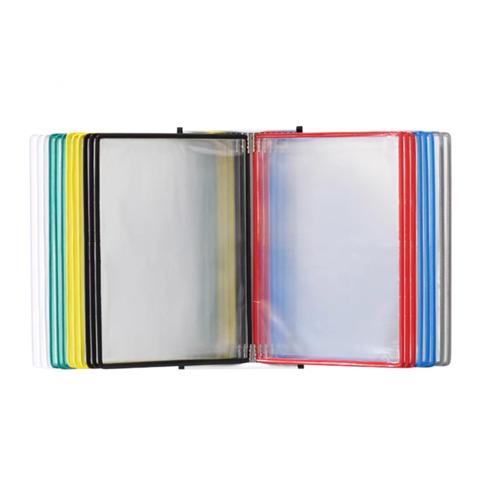 JYBNBBE Multi-Page folders, Metal 20 Display Pockets, with Easy-Load for Office/Workshop and Storage A4 Documents,A