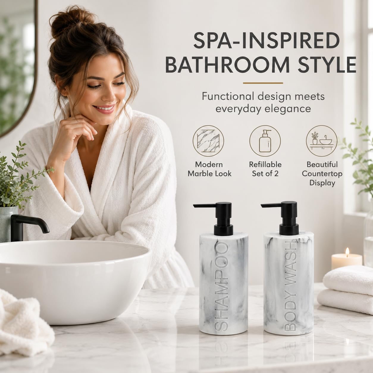 Dispenser per shampoo, balsamo o bagnoschiuma per il bagno