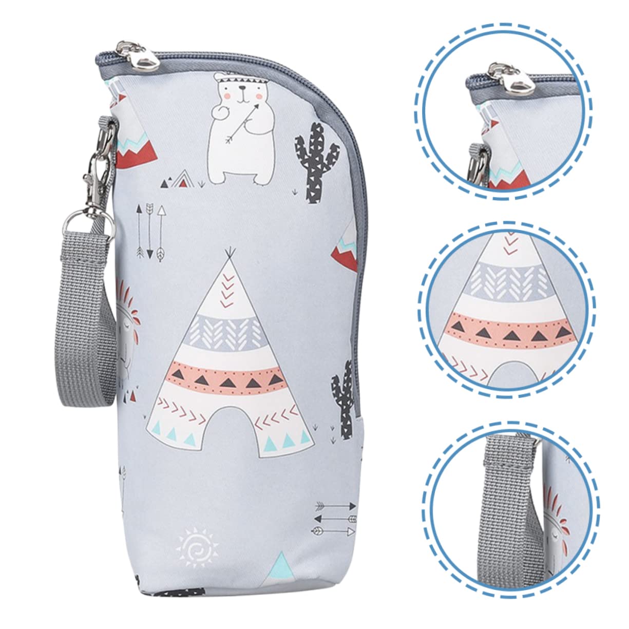 ifundom 4 Pz Pratica Borsa Portabottiglie Portabiberon Da Viaggio Conservazione Delle Bottiglie Di Latte Biberon Borsa Termica Seno Panno Oxford Isolamento Viaggiare Tappo Di Bottiglia