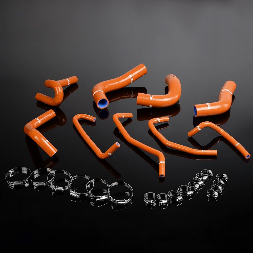 PIT66 Silicone Radiator Hose Kit,Compatible with 1994-1997 Mazda Miata MX5 1.8L Red with Clamps