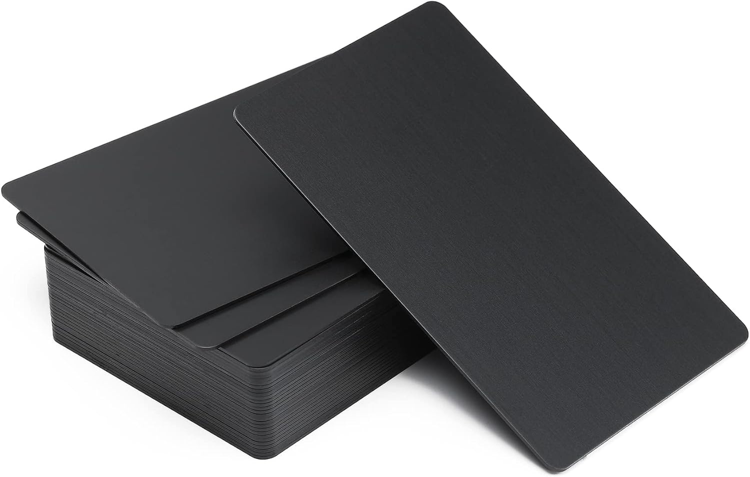 Thick Black Aluminum Metal Business Cards Anodized Aluminum 86 X 54 X 0.8mm 30 pcs