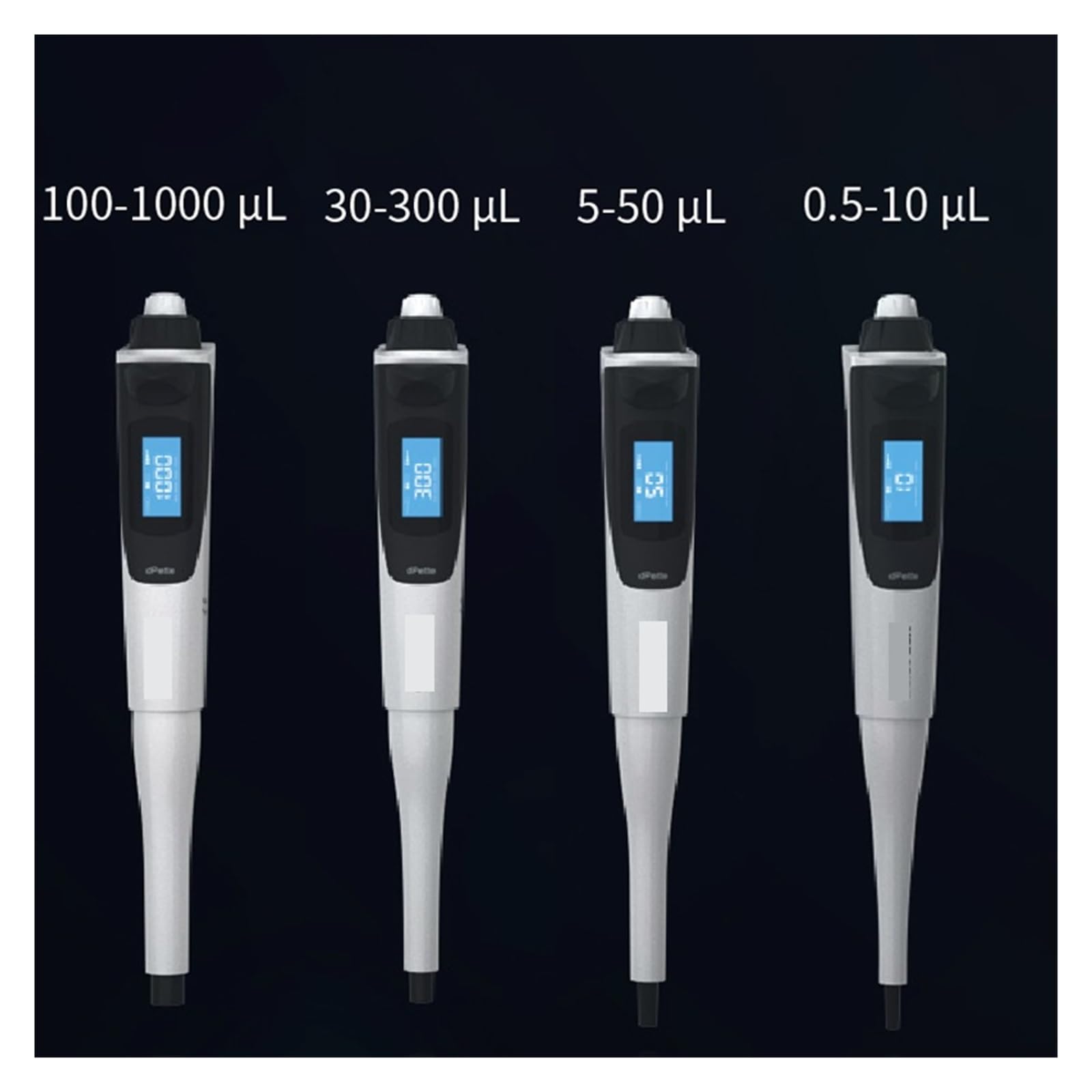 Elektronische Pipette 0,5-10ul/5-50ul/30-300ul/100-1000ul Labor Mikropipette Labor Pipette Pipette Dropper(30-300ul)