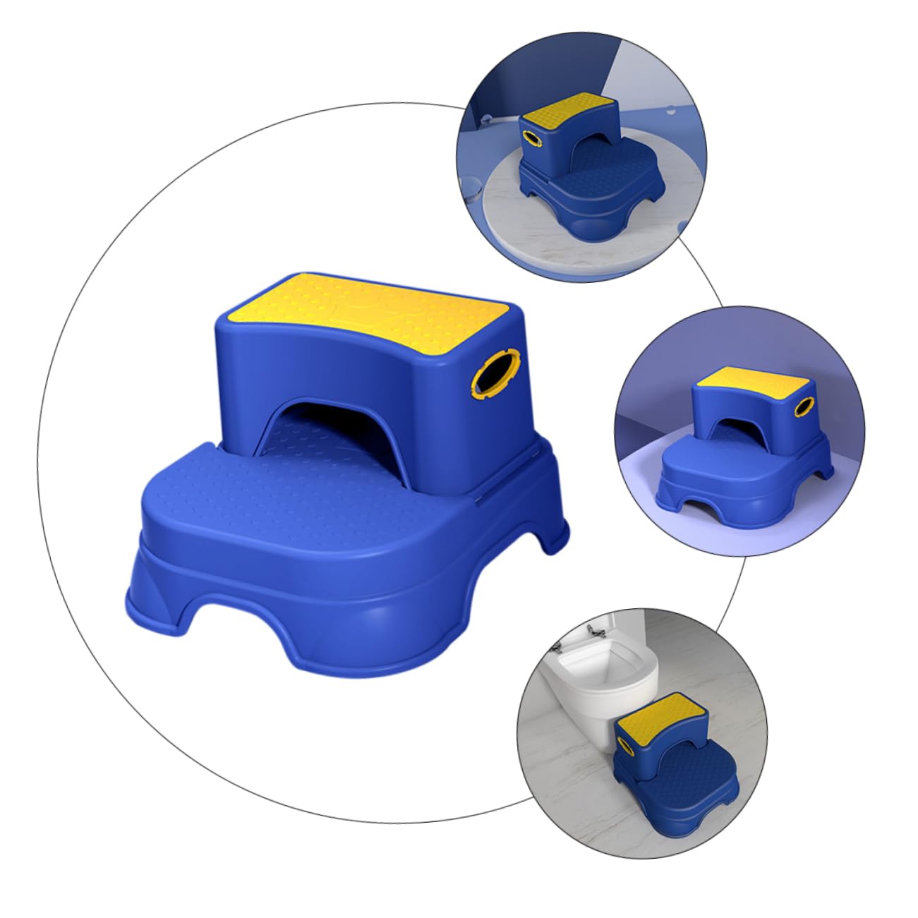 1 Pieza Antideslizante para Doble Capa Escalón Multifuncional para Baño y Dormitorio Material Resistente y para Aprendizaje Lavado y Aseo