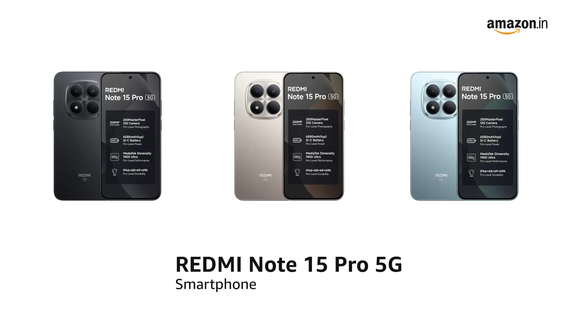 【即日発送】REDMI Note 15 Pro 5G 8/256GB ブラック REDMI Note 15 Pro 5G (Carbon Black, 8GB+256GB) | 200MasterPixel