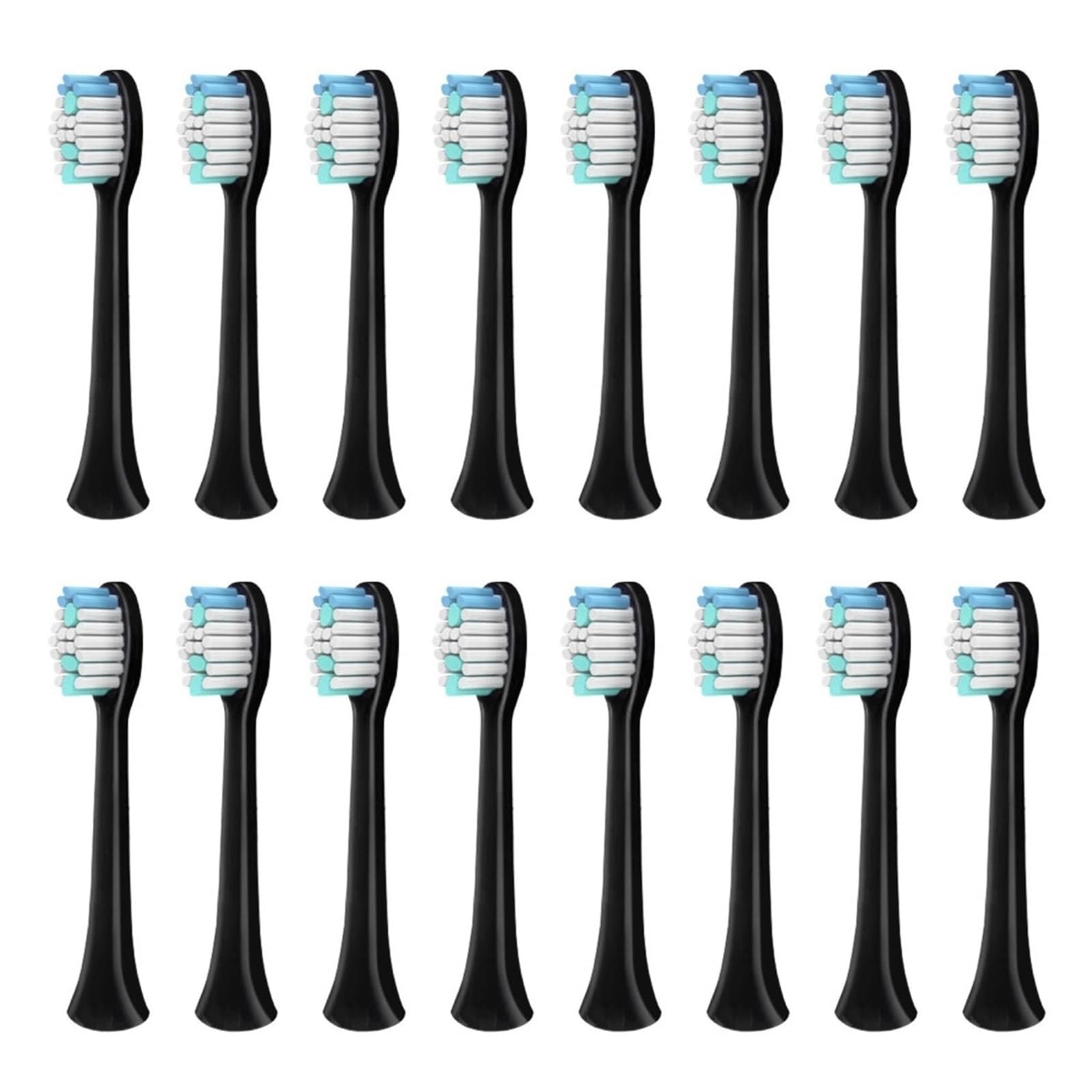 Cabezales de cepillo dientes eléctricos | Compatibilidad for S100 S200 S600 S700 S800 S900 S710 S820 S910 Alfawise Digoo DG-YS11(BLACK 16pcs)