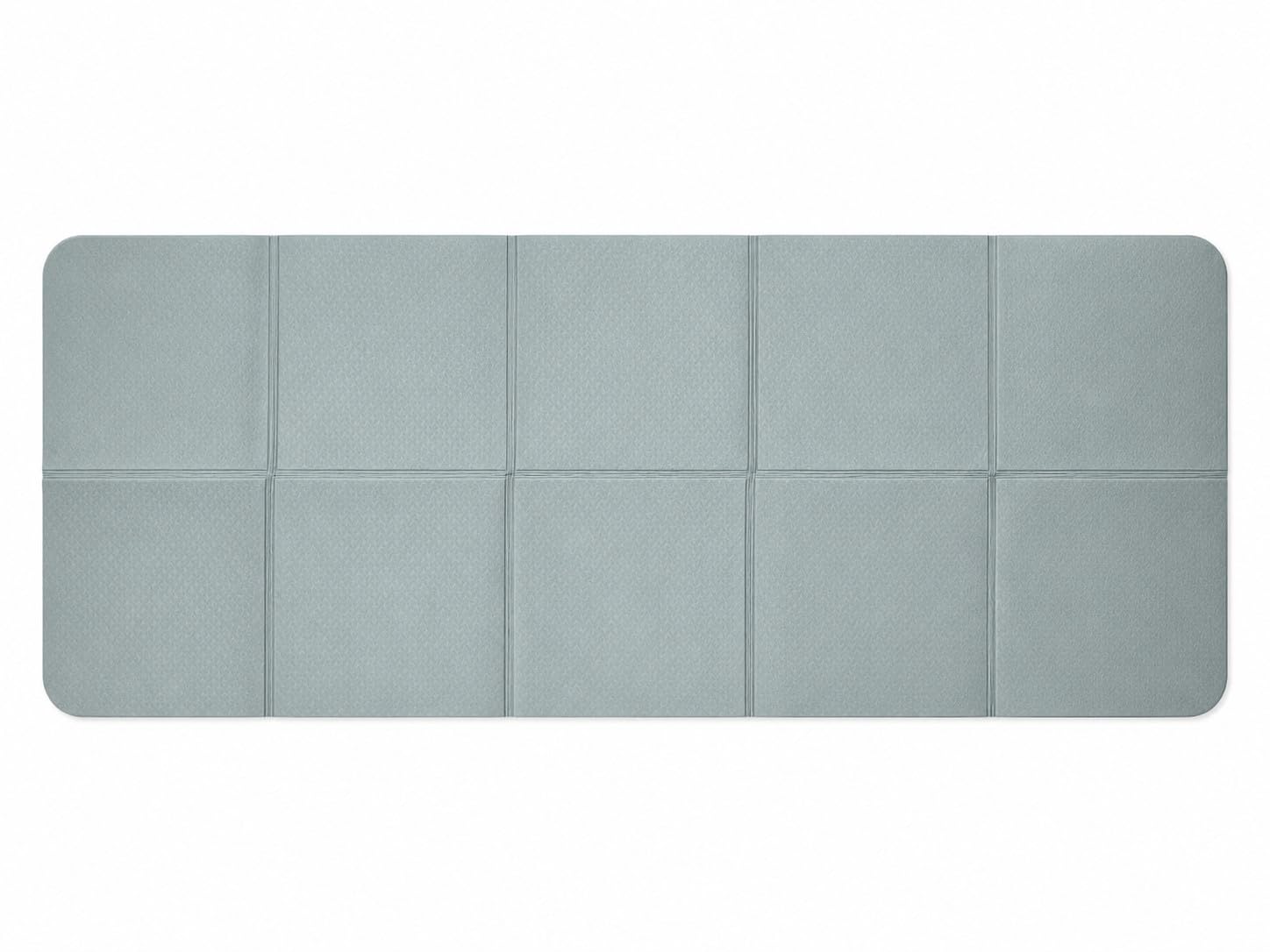 Foldable Yoga Mat Grey 183 x 61.5 x 0.5 cm 10 Panel Textured Exercise Mat for Yoga Stretching Meditation Home Workout Lightweight Portable-picture-19