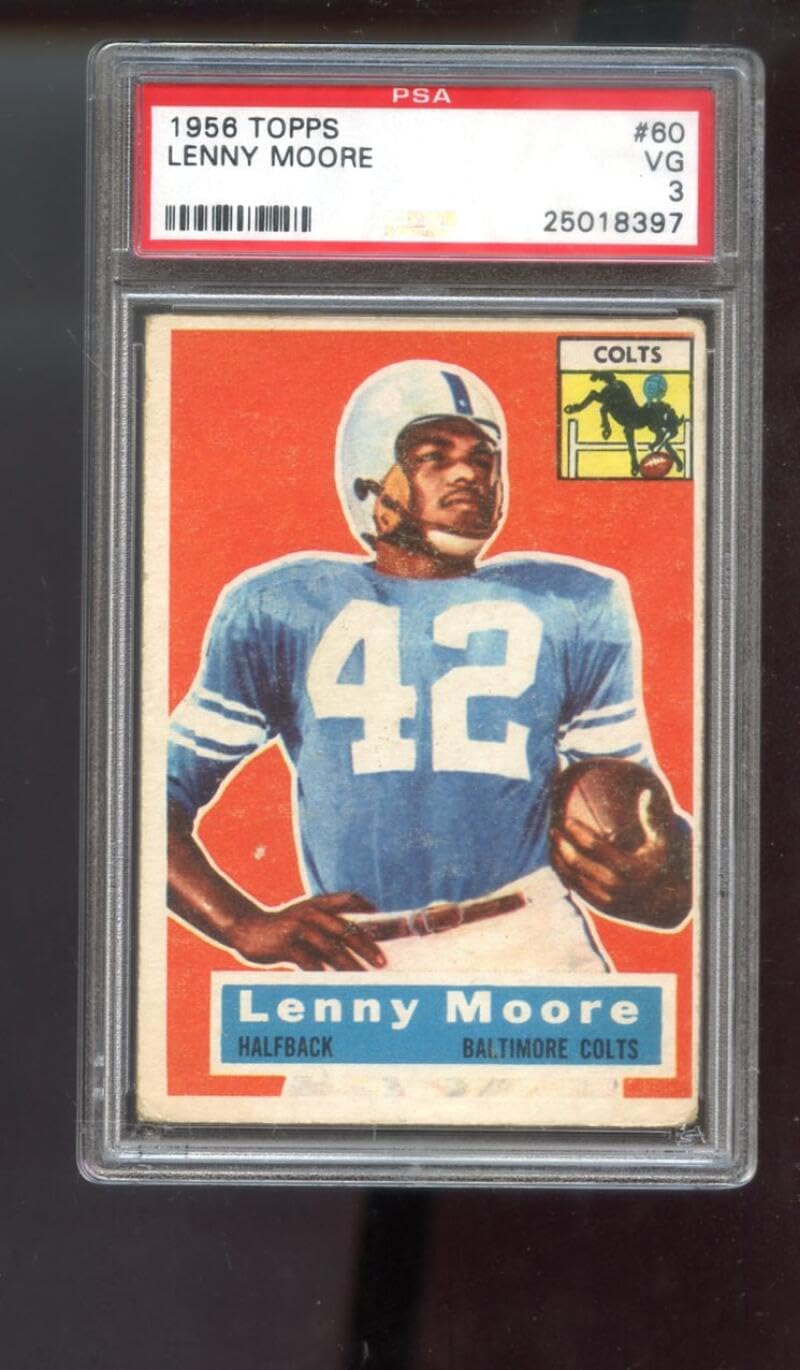 1956 Topps #60 Lenny Moore ROOKIE RC PSA 3 Graded Football Card NFL Baltimore Colts