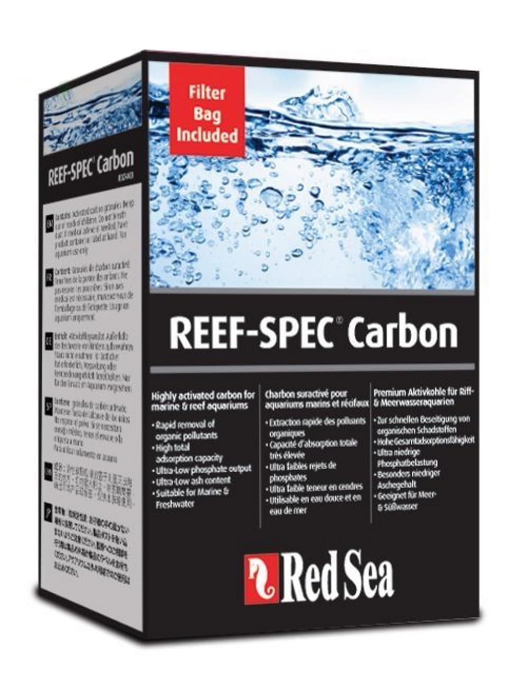 RedSea Reef SPEC Carbon Activated Carbon Highly Activated Premium Charcoal for Marine and Reef Aquariums (200 ml)