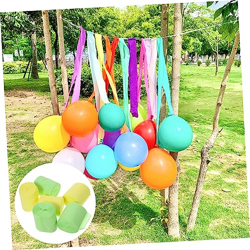 Ciieeo 6 Rolos De Flâmulas De Festa Flâmulas De Aniversário Acessório De Reunião Papel Crepom Multif