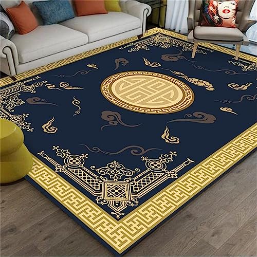Kunsen alfombras Pasillo largas La Sala de Estar Antideslizante China es Solemne alfombras Online Baratas Azul Alfombra a la Venta alfombras habitacion bebe50X80CM