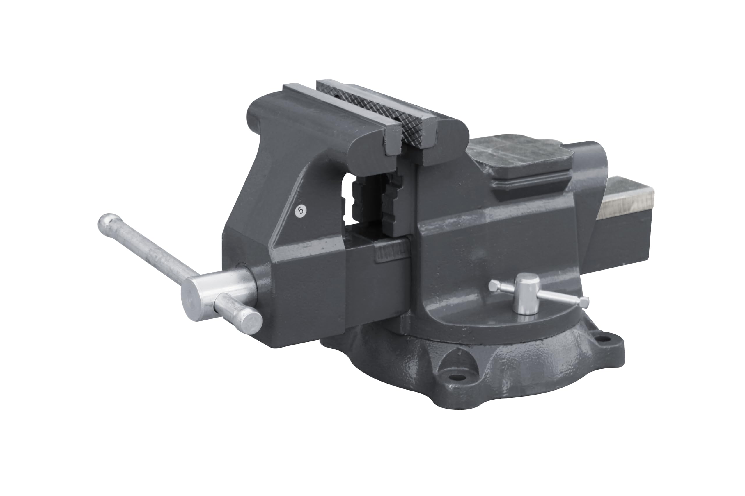 Kaka Industrial AVS-150 Bench Vise 6 Inch Jaw Width, 6 Inch Jaw Opening Homeowner's Vise, Swivel Base Heavy Duty, for Drilling, Pipe Cutting, Woodworking