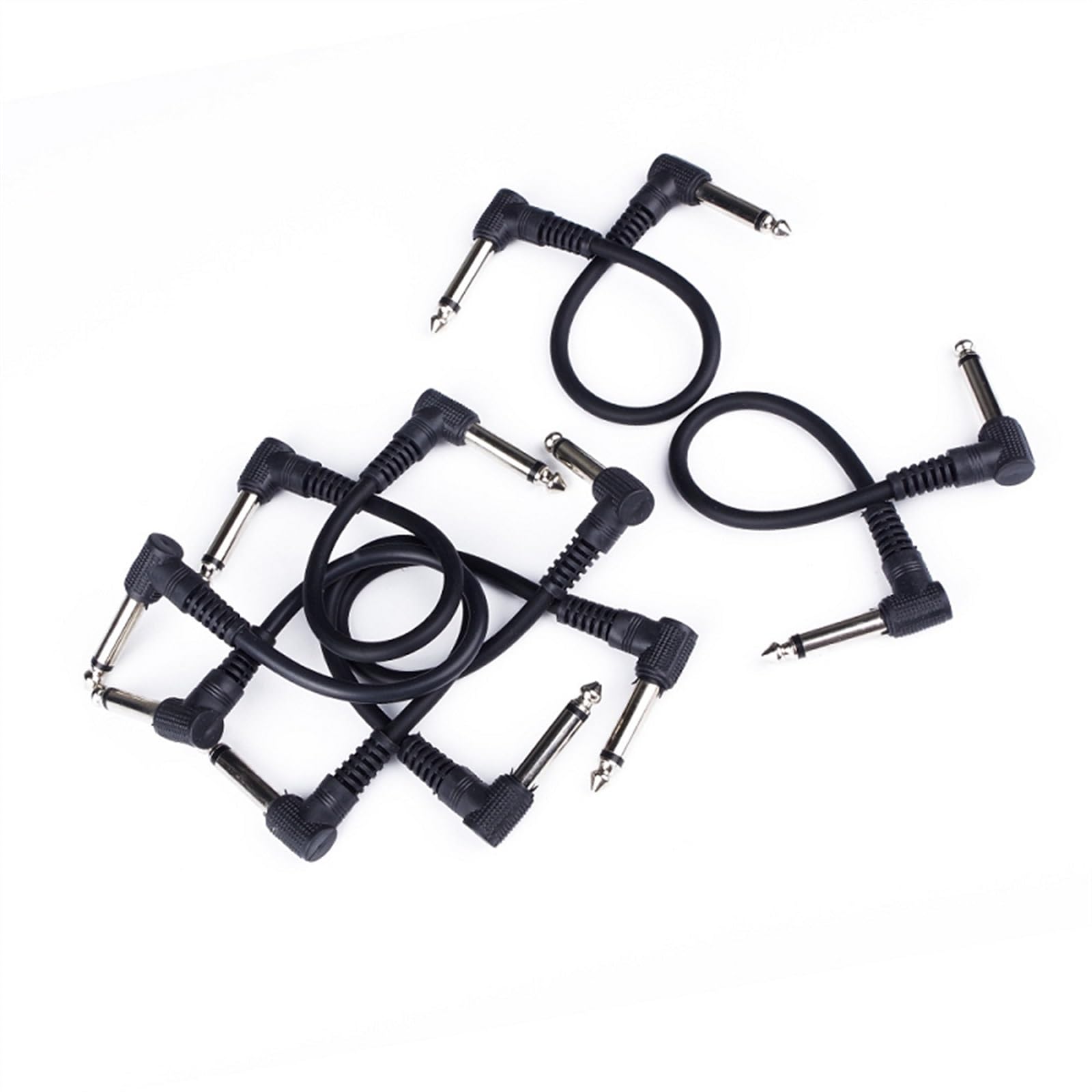 Cable de Audio para Guitarra 6 Uds., Dispositivo De Efecto De Guitarra, Línea De Conexión, Cables De Pedal De Parche De 6,35mm, Cable De Ángulo Recto De 21,5 Cm, Cables De Cobre