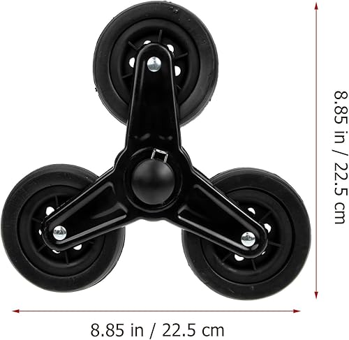 Miniatura 5 de Sosoport Ruedas giratorias de 2 piezas de ruedas giratorias para carro de montaje de ruedas resistentes Ruedas triangulares de repuesto para carrito