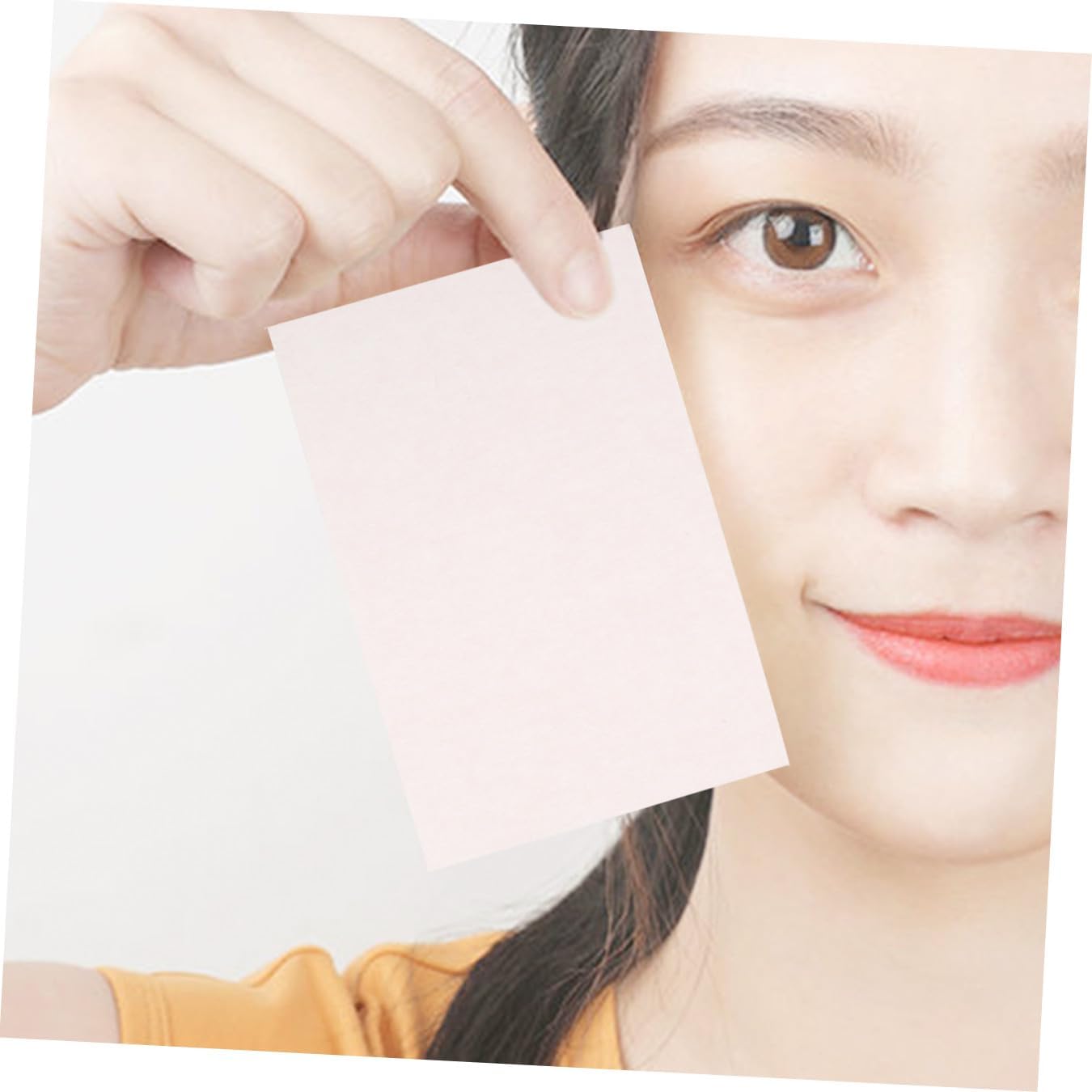 Facial Oil Absorbing Paper 2 Sets 200 Sheets Natural Hemp Blotting Tissue Pink for Oily Skin Makeup Friendly Refreshing Oil Control
