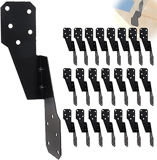 (30 PCS) Heavy Duty Hurricane Ties,Hurricane Straps Trusses/Rafters Ties,Strong Tie Brackets with Black Powder-Coated, Joist Hangers for Wood, Shed, Roof
