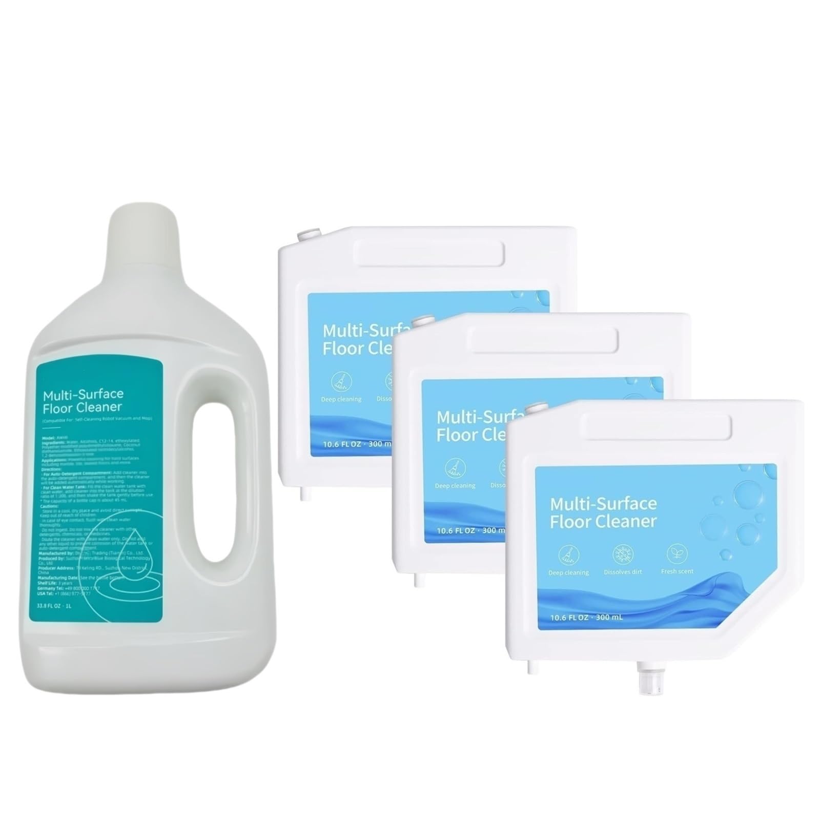 Solución limpiadora especial for suelos multisuperficie 1900ml, compatible con Dreame L10s Ultra, S10, S10 PRO y S10 Plus. Limpiador multiusos.