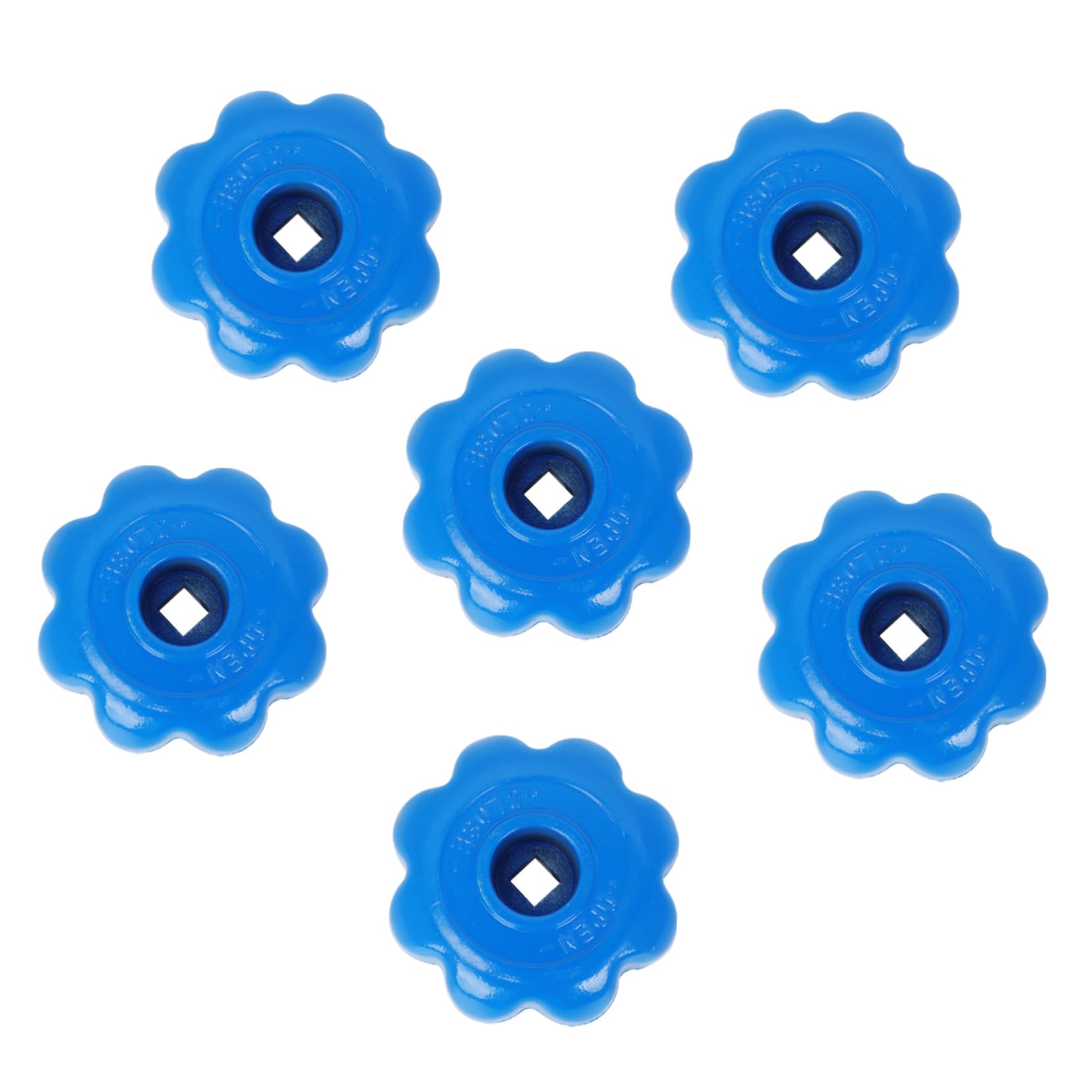 Mipcase 6pcs Gate Hand Wheel Practical Decorative Valve Accessories for Easy Operation and Long Lasting Use Blue Color for Various Valve Applications