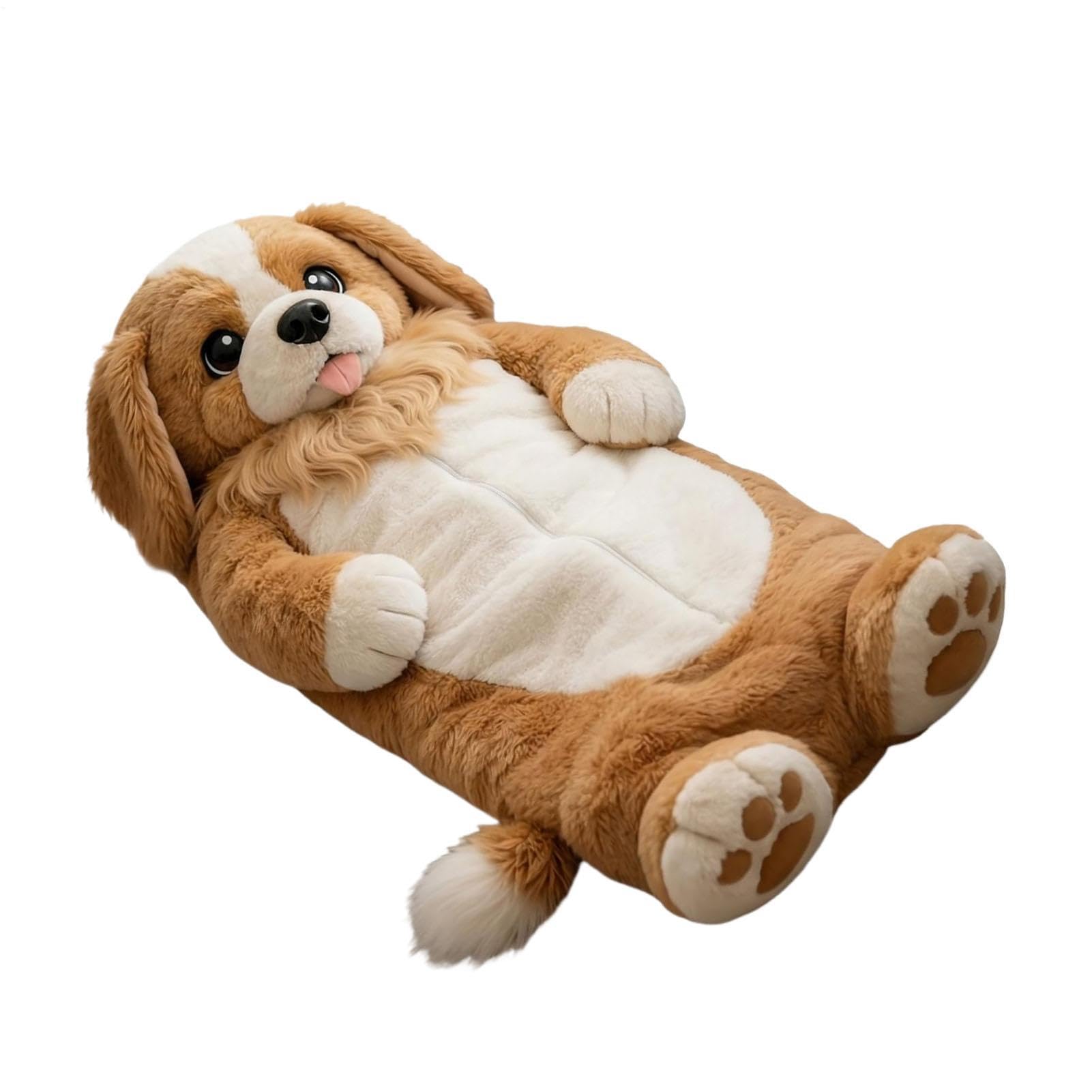 Dog Sleeping Bag For Humans | Adorable Dogs Envelope Sleeping Bag | Adults Soft Plush Animal Mattress, Warm Comfortable Lounging Blanket For Women Men, Home, Camping, Sleepovers — view 10